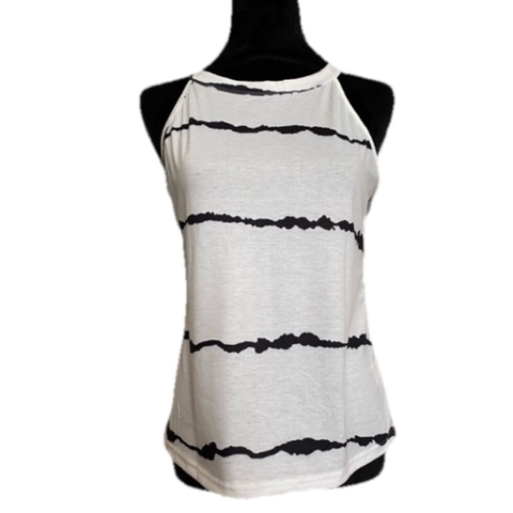 sweatyRocks black and White Striped Women's Tank Top